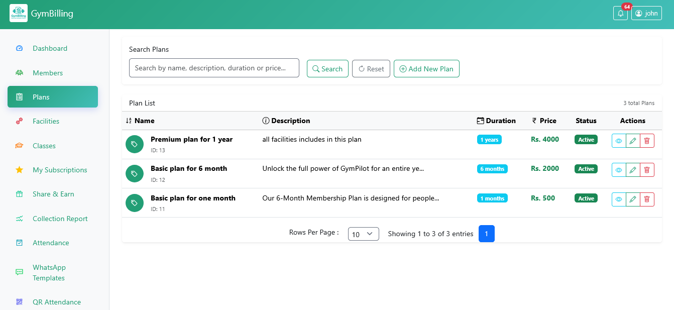 Smarter Gym Plan Management